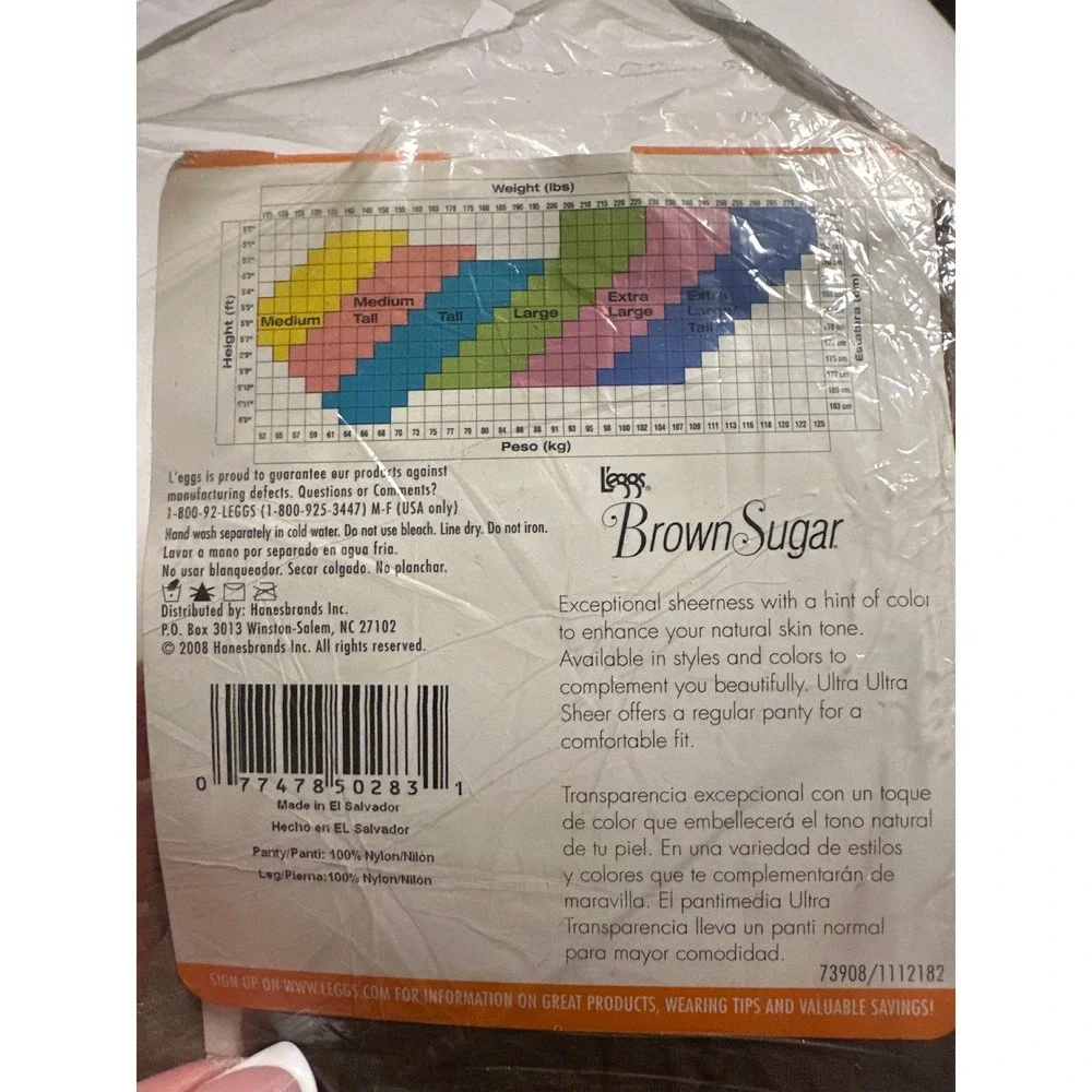 Leggs Brown Sugar Ultra Ultra Sheer Pantyhose Coffee Medium 50283 Sandalfoot